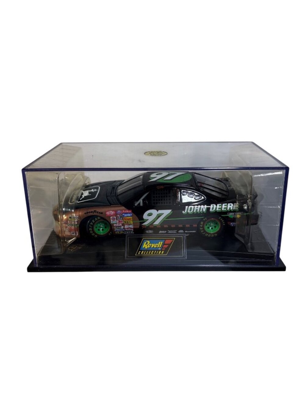 John Deere #97 Chad Little Nascar Car Revell 1:24 Display Case 60th Anniversary